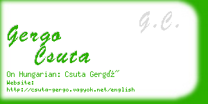 gergo csuta business card